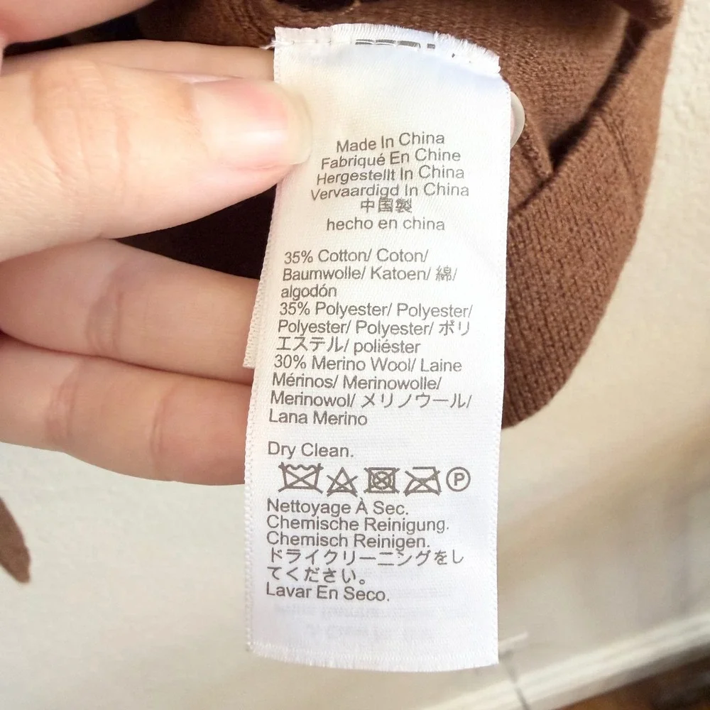 J.Crew Giselle Sweaterblazer in Heather Walnut Brown Merino Wool Blend Cardigan‎